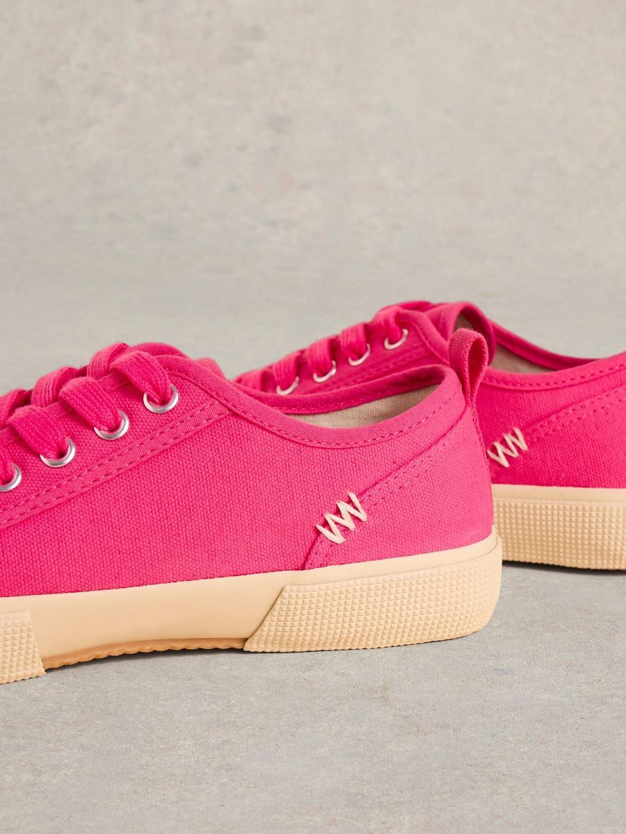 Lässige pinke Canvas-Sneakers