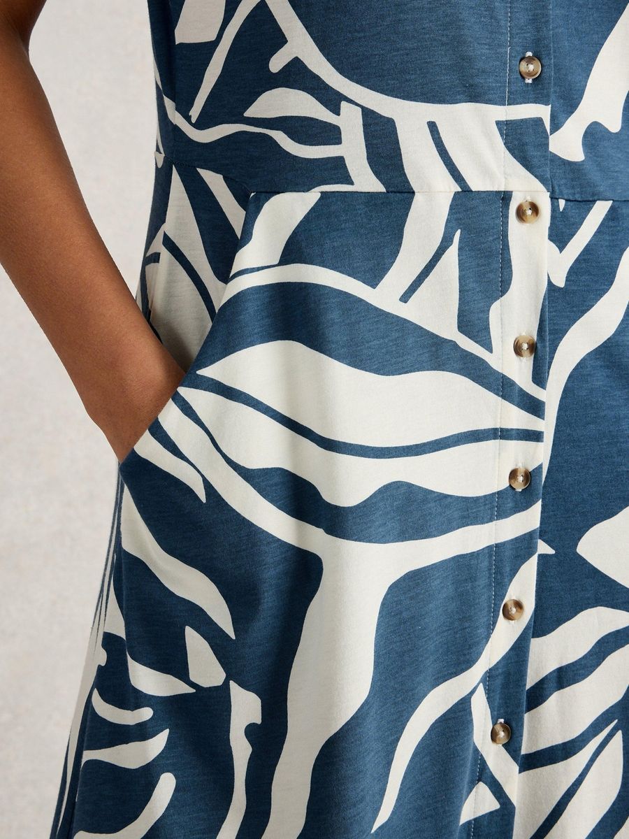 Jersey Hemdkleid mit abstraktem Muster