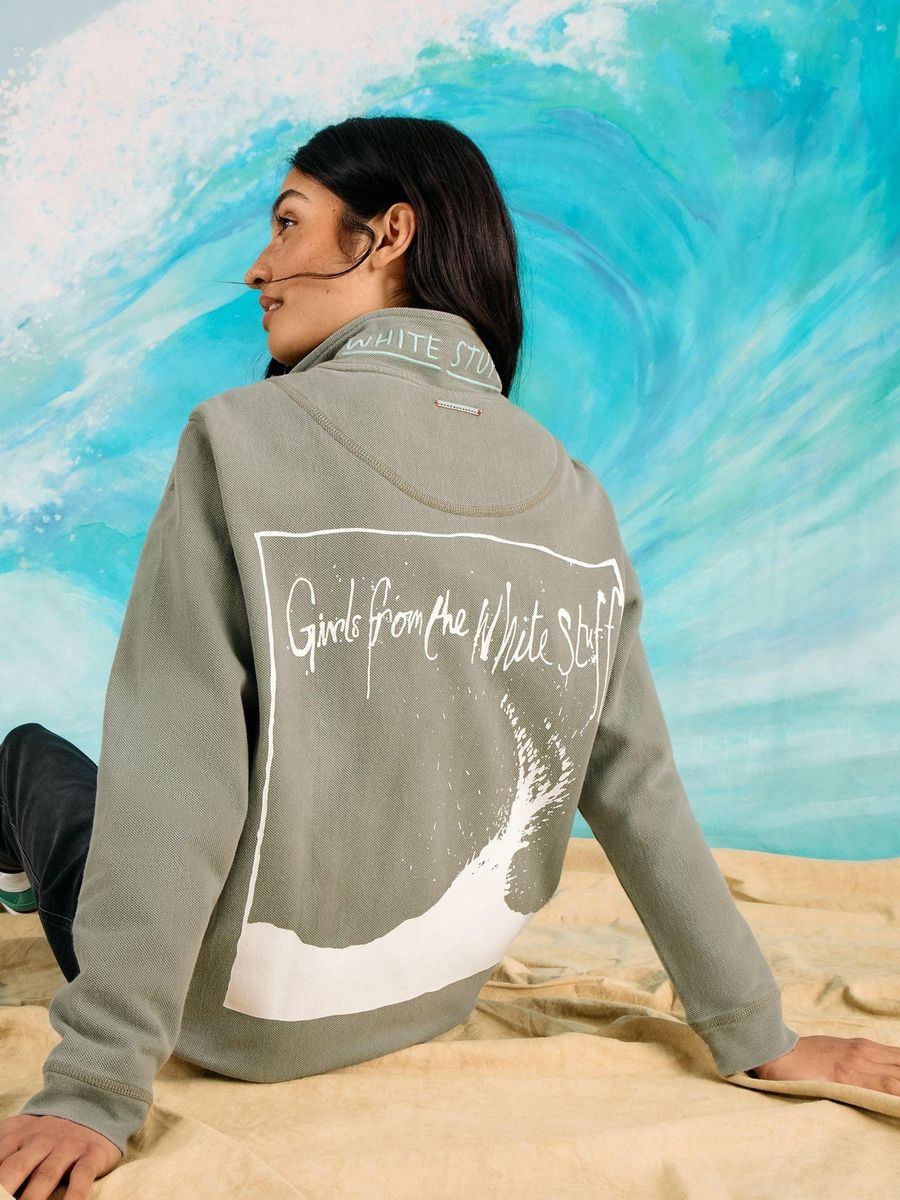 Piqué Sweatshirt aus Bio-Baumwolle