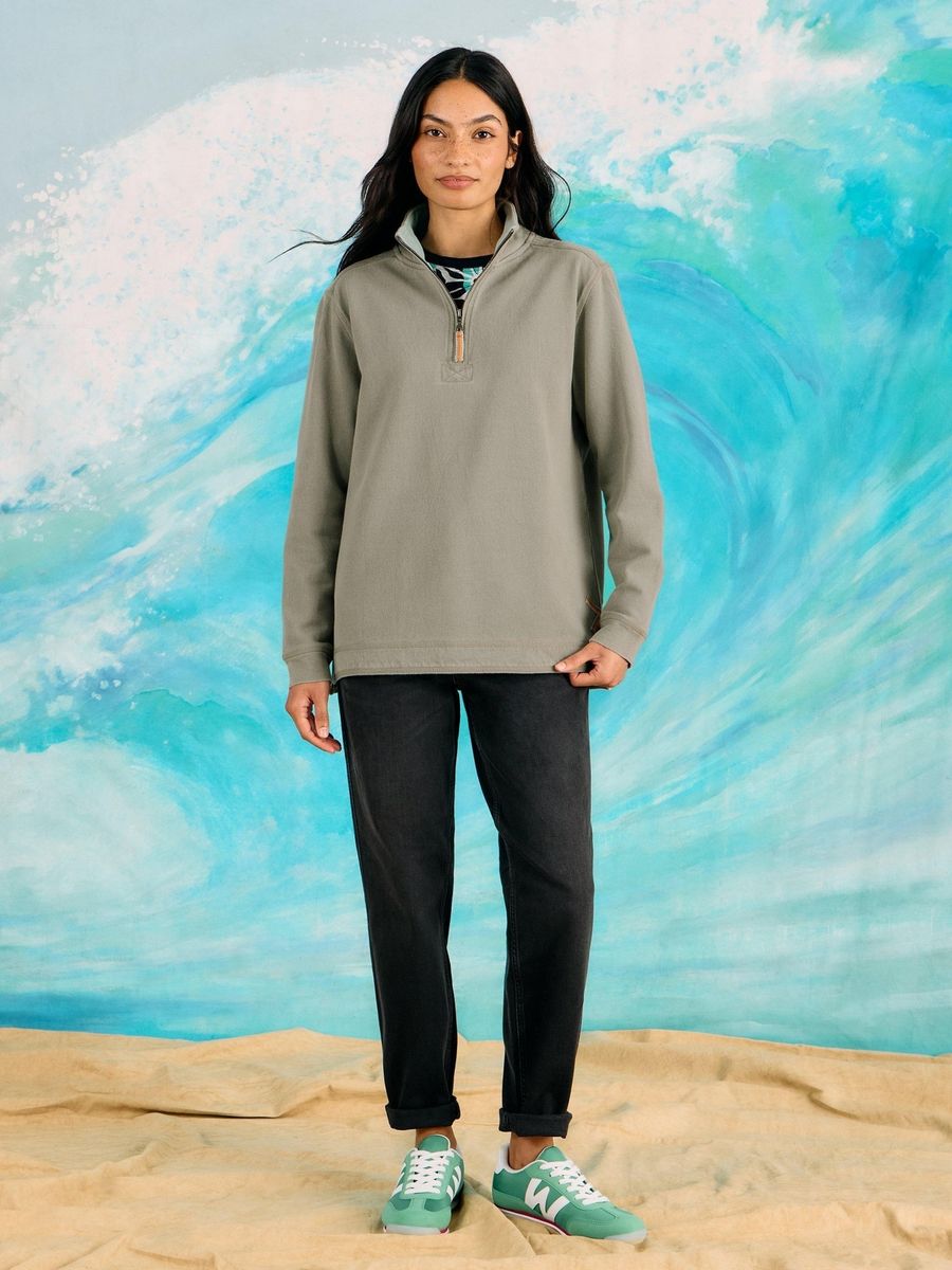 Piqué Sweatshirt aus Bio-Baumwolle