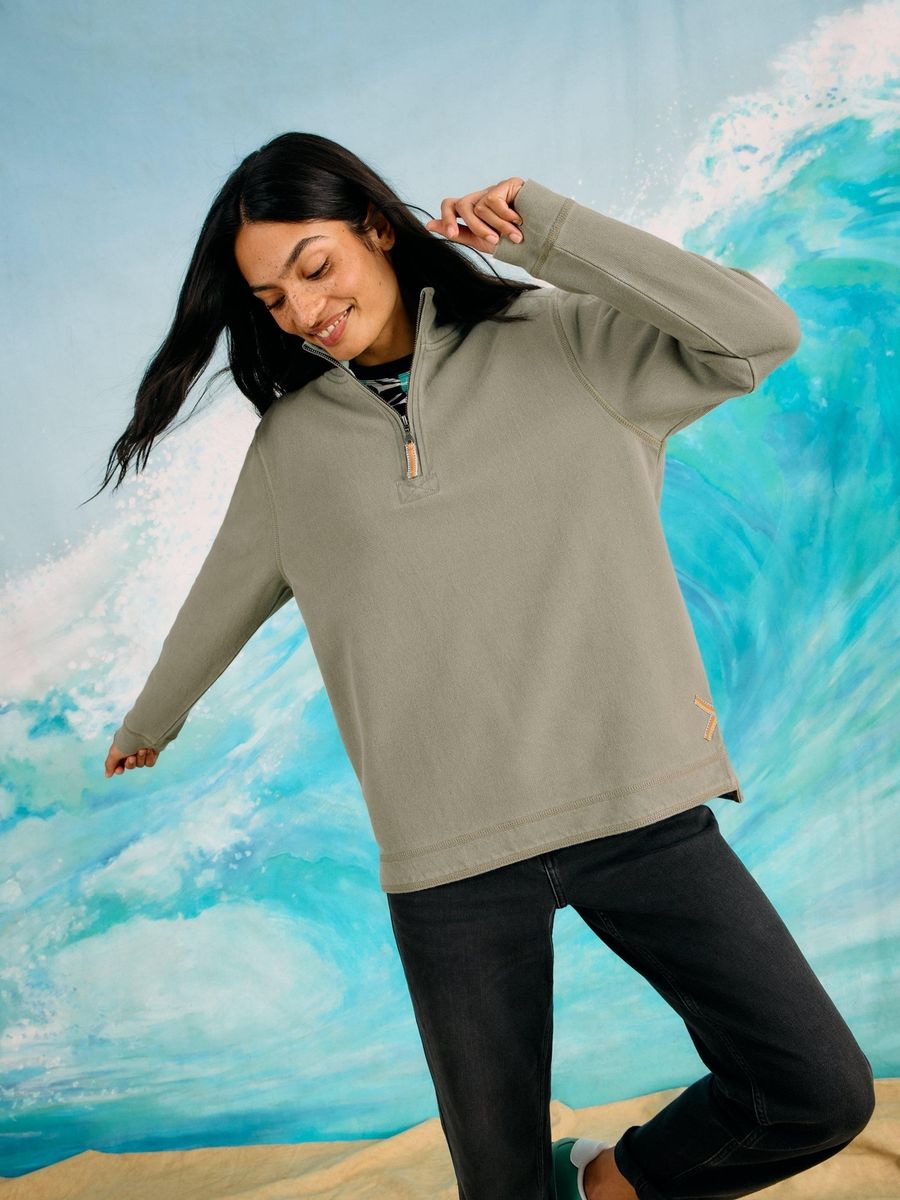 Piqué Sweatshirt aus Bio-Baumwolle
