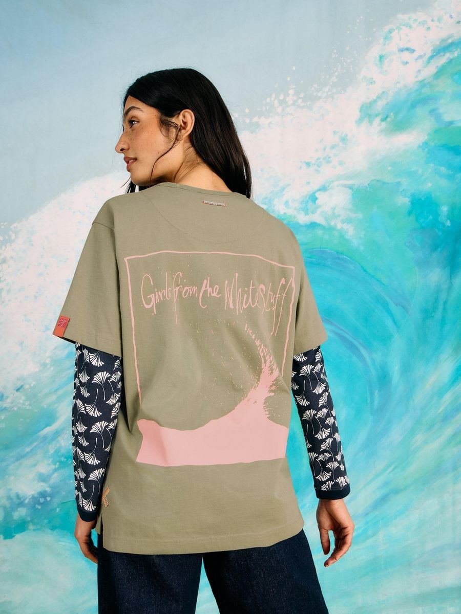 Baumwoll T-Shirt mit Grafikprint
