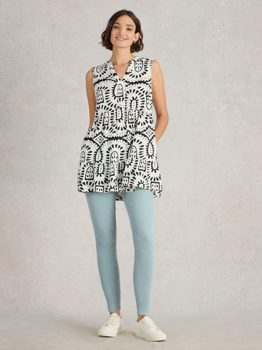Cropped Stretch Jegging Schlupfhose
