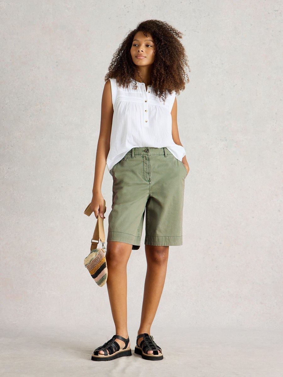 Knielange Shorts aus Bio-Baumwolle