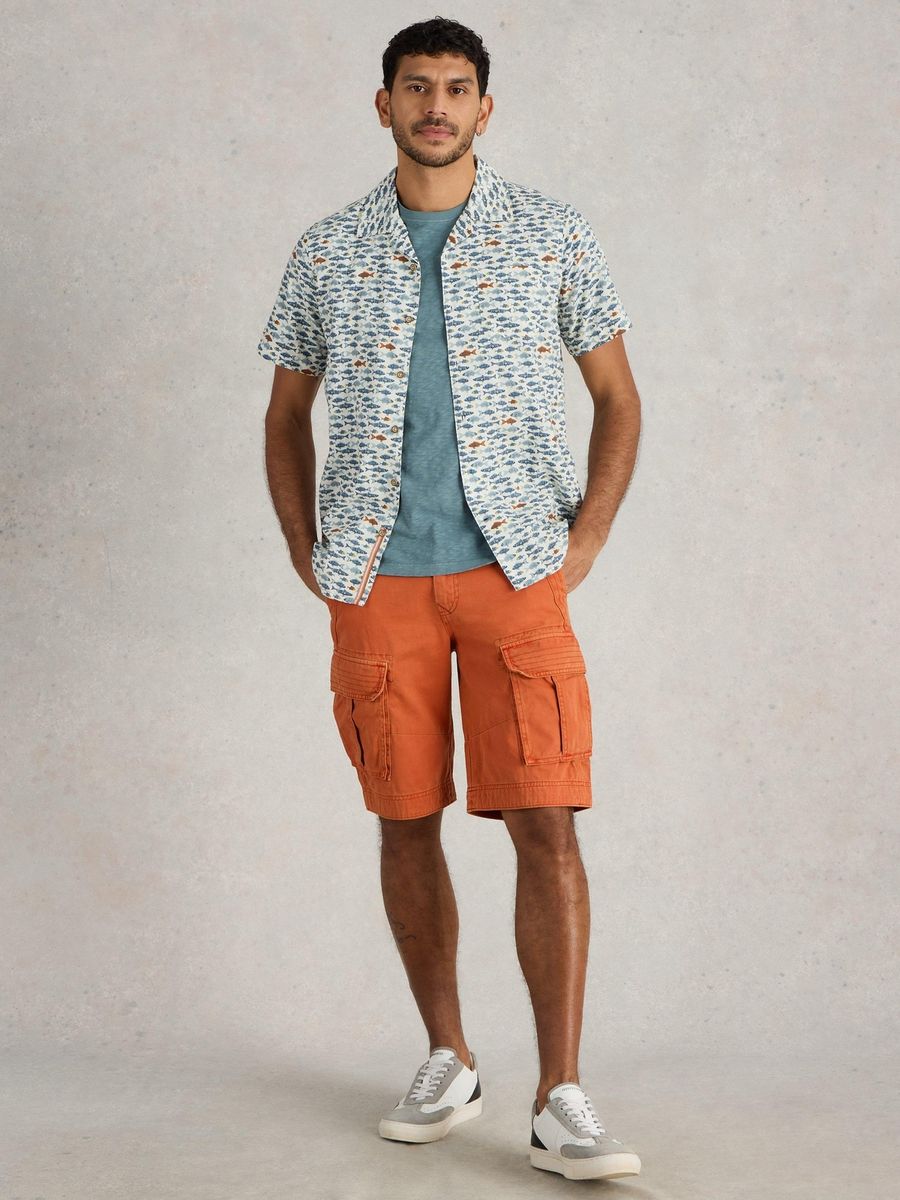 Cargoshorts aus Bio-Baumwolle mit Print