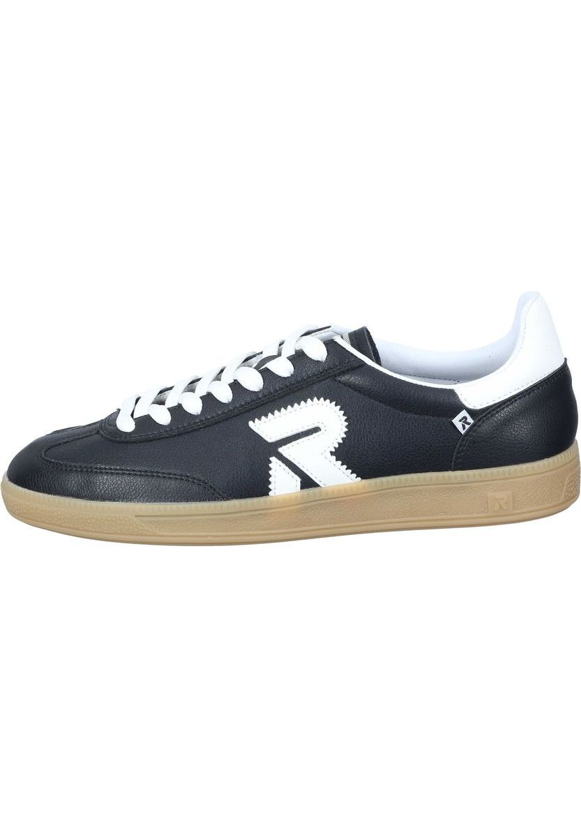 Herren-Sneakers aus schwarzem Leder im Retro-Stil