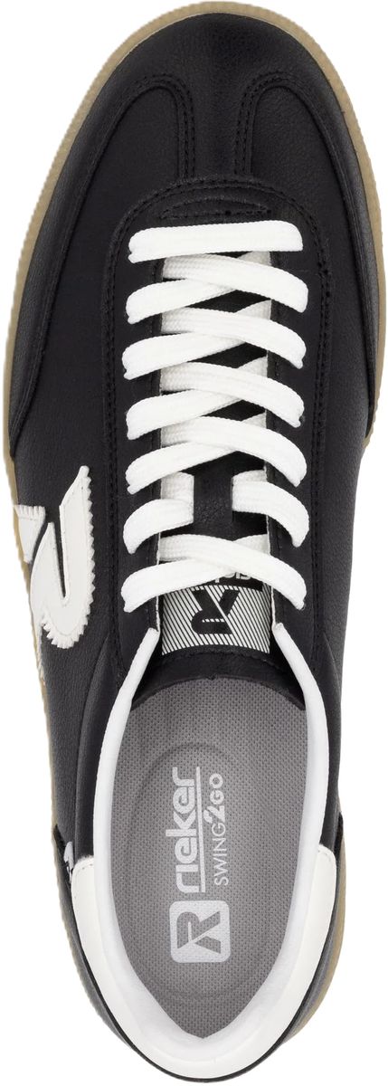 Herren-Sneakers aus schwarzem Leder im Retro-Stil