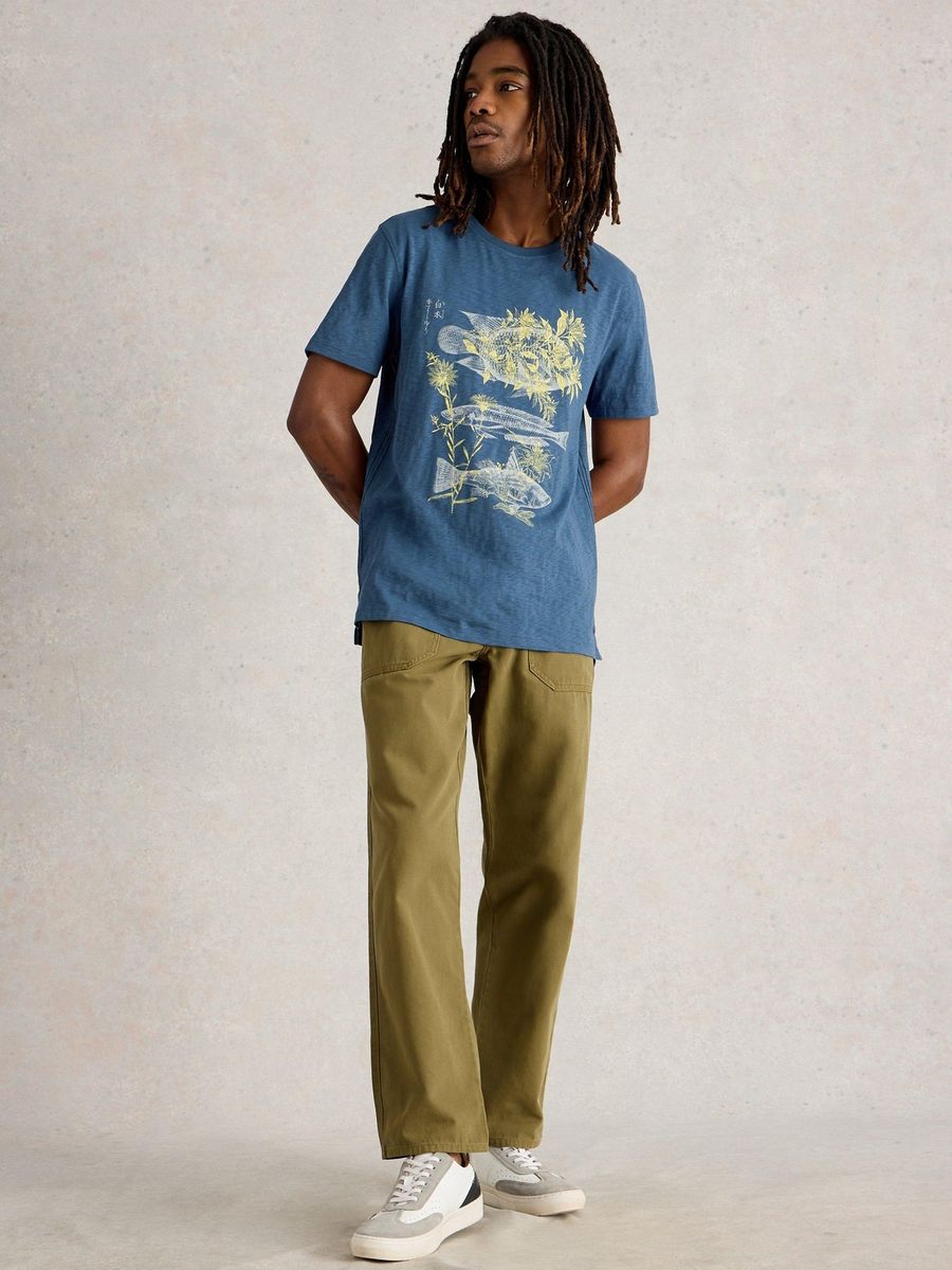 Baumwoll T-Shirt mit Grafikprint