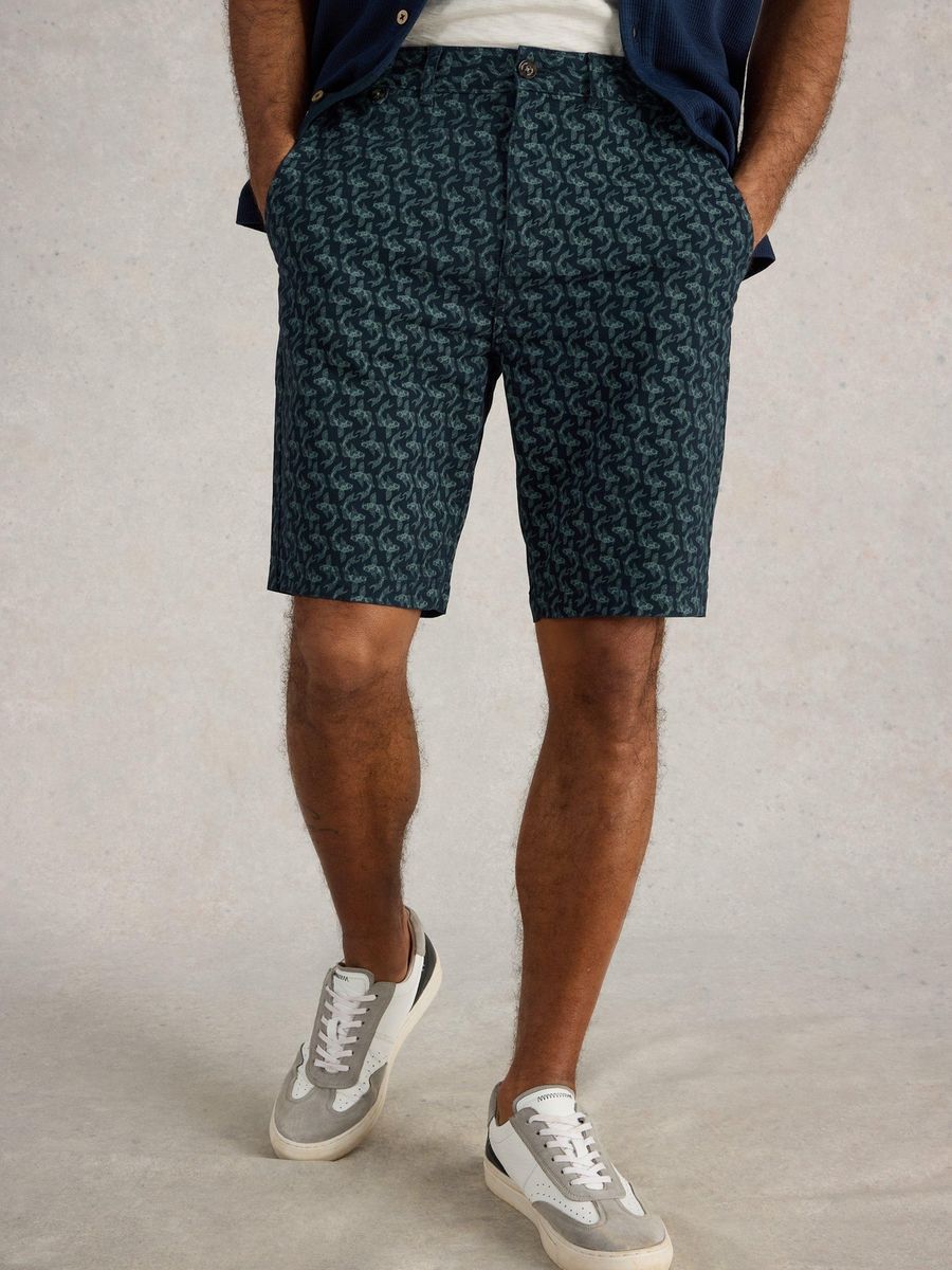 Bedruckte Baumwoll-Chino-Shorts