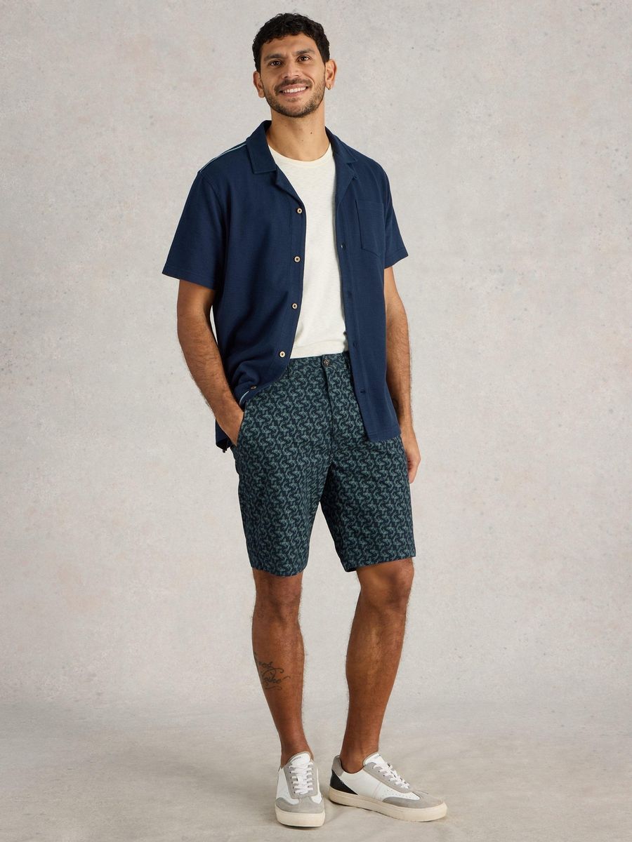 Bedruckte Baumwoll-Chino-Shorts