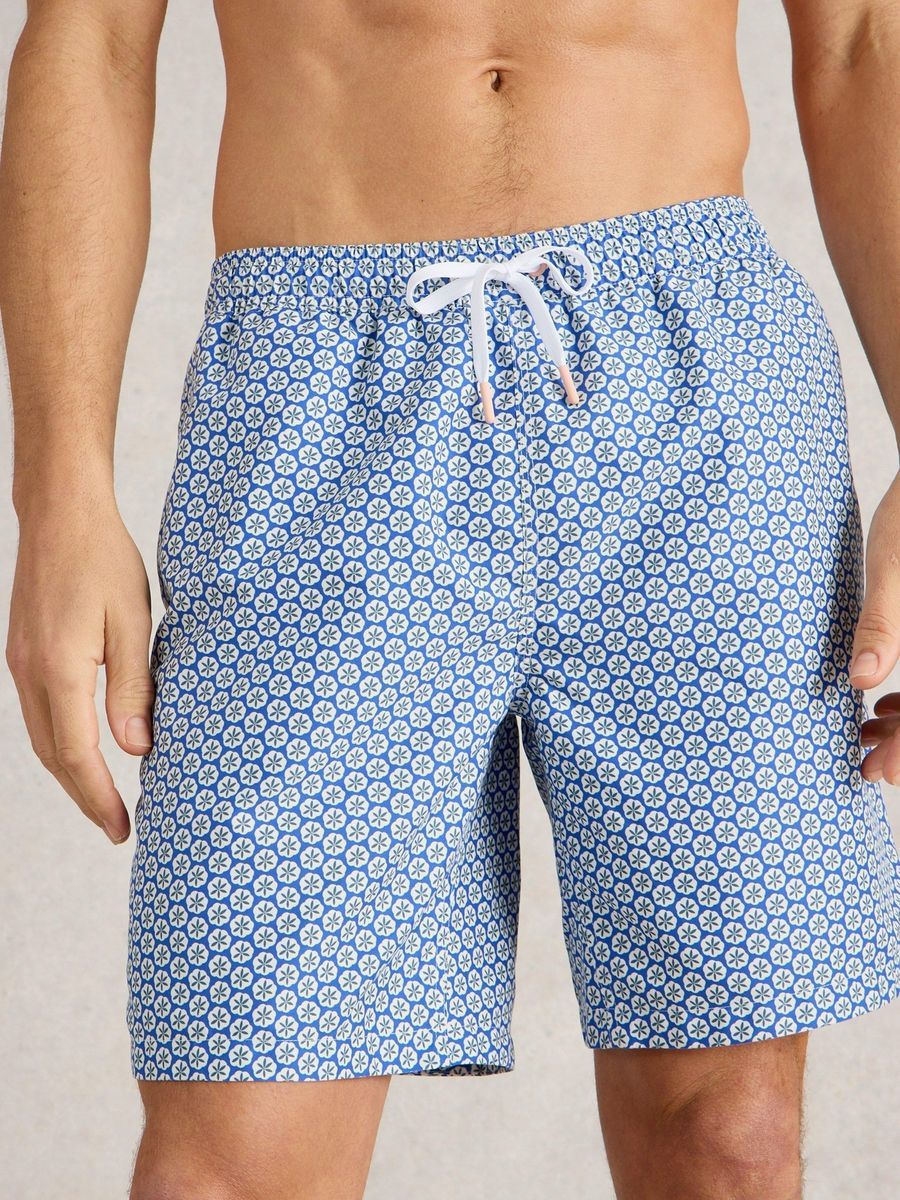 Badeshorts mit geometrischem Print