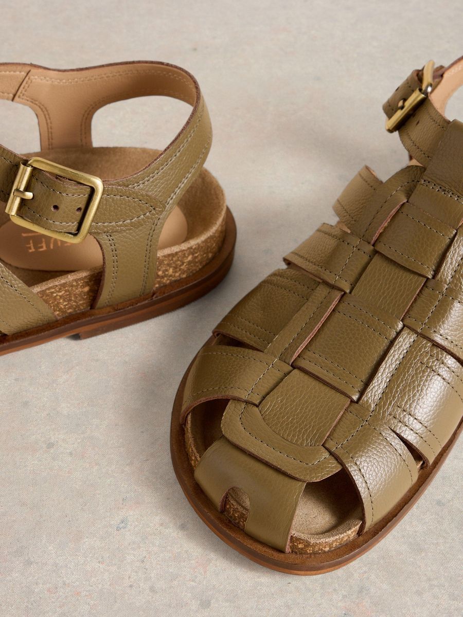 Fischersandalen aus Leder