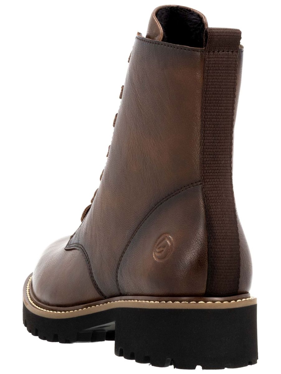 Schnürstiefelette aus Leder