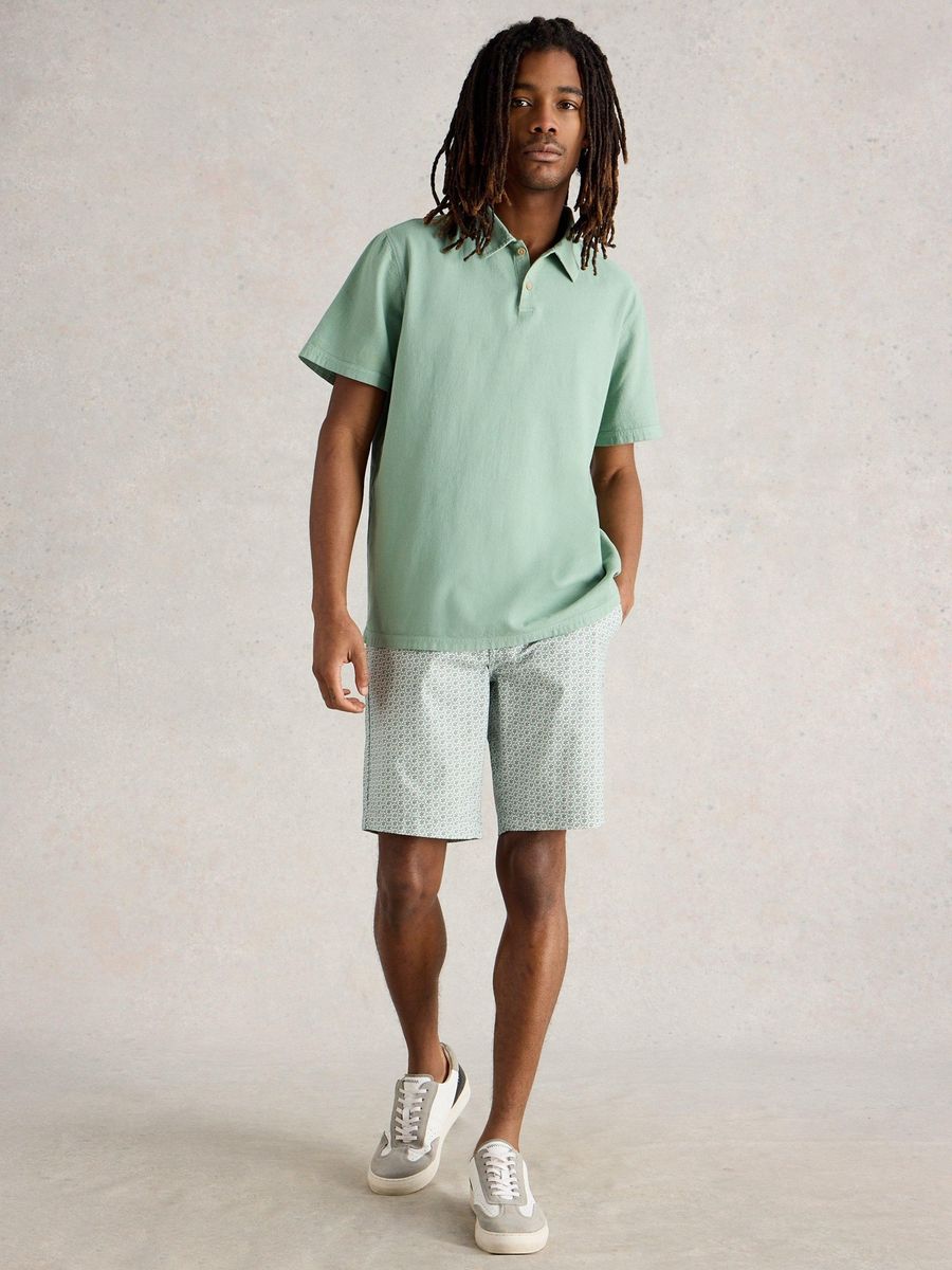 Chinoshorts aus Baumwolle mit Print