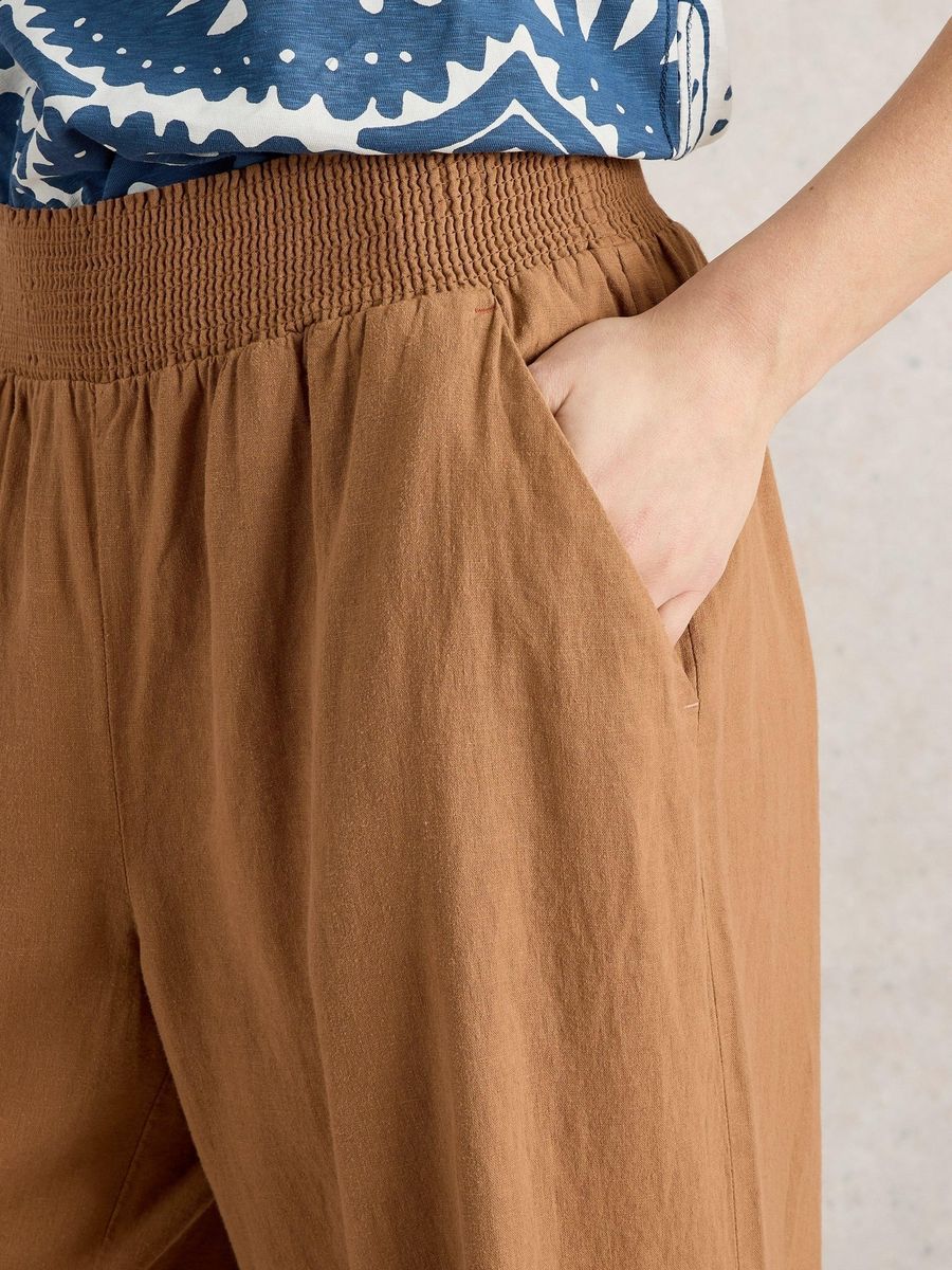 Culottes aus Leinenmischung mit Gummibund