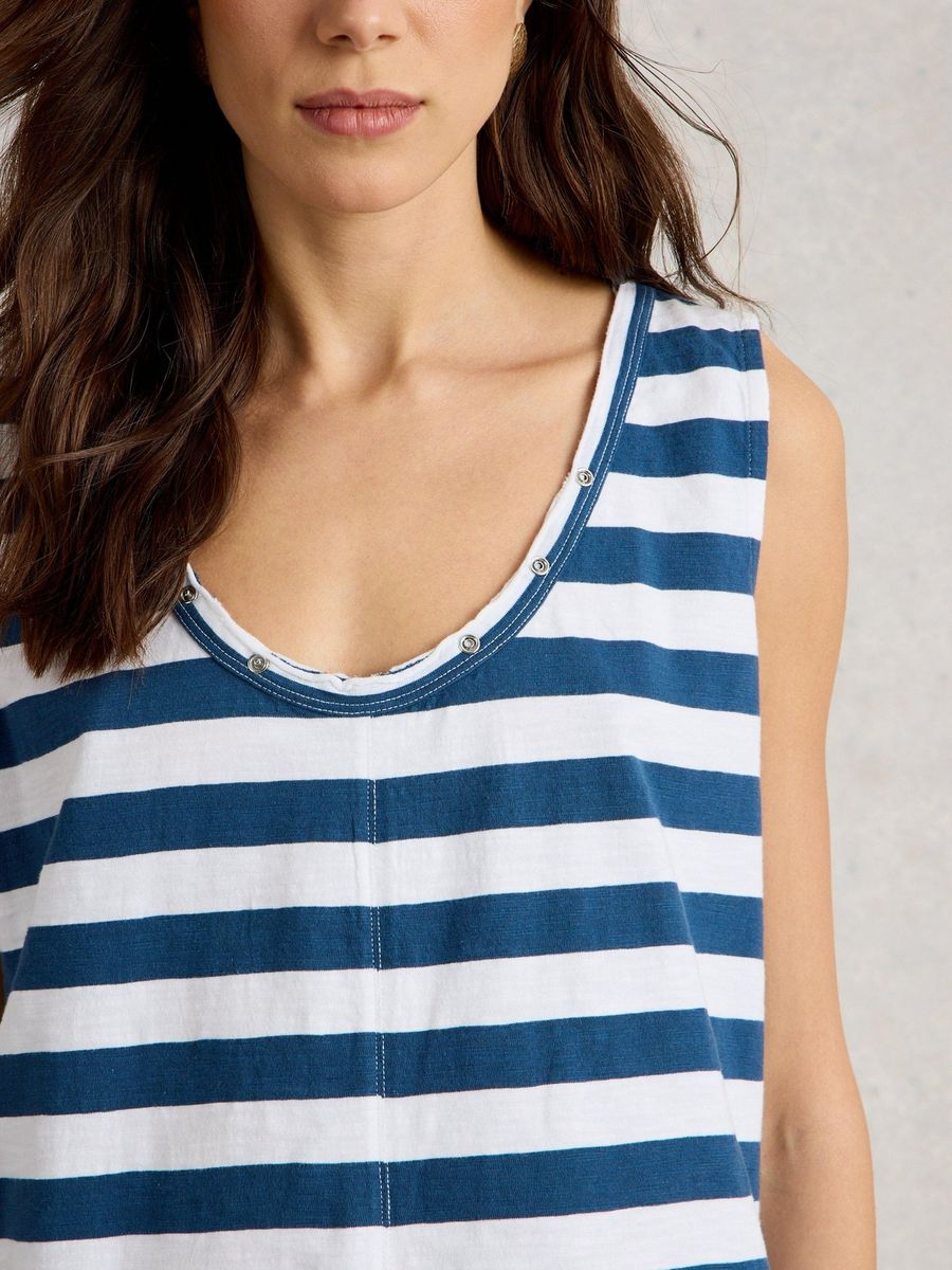 Gestreiftes Bio-Baumwoll-Tanktop