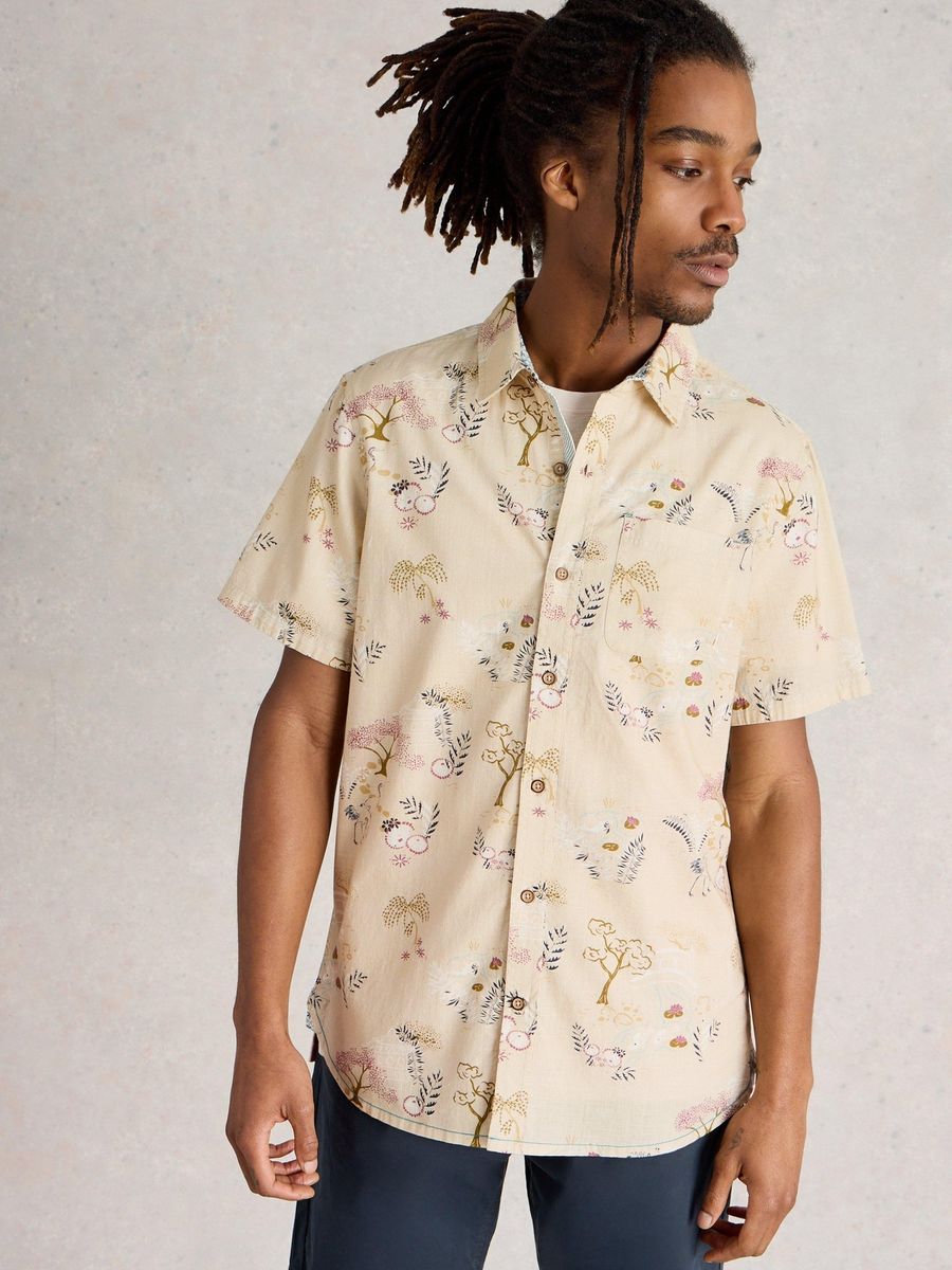 Kurzarmhemd mit floralem Print