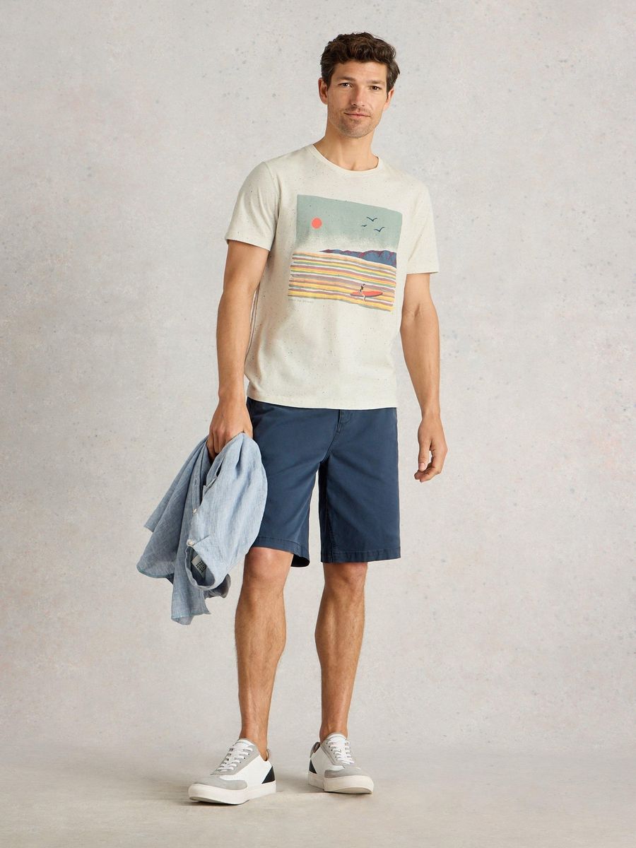 Abersoch Bio-Baumwoll T-Shirt mit Surfer-Grafik
