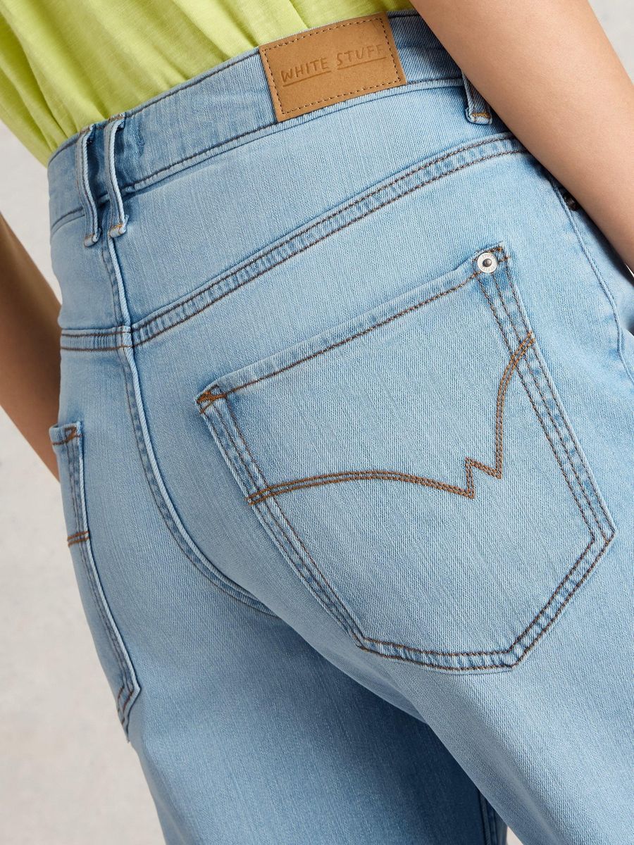 Cropped Jeans mit geradem Bein