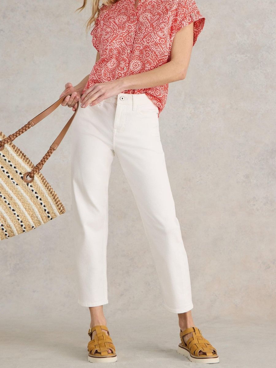 7/8-Jeans mit geradem Bein