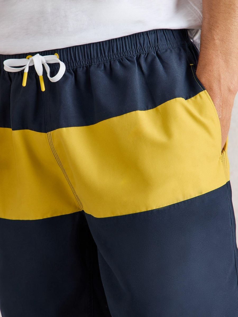 Color-Block Badeshorts mit Kordelzug