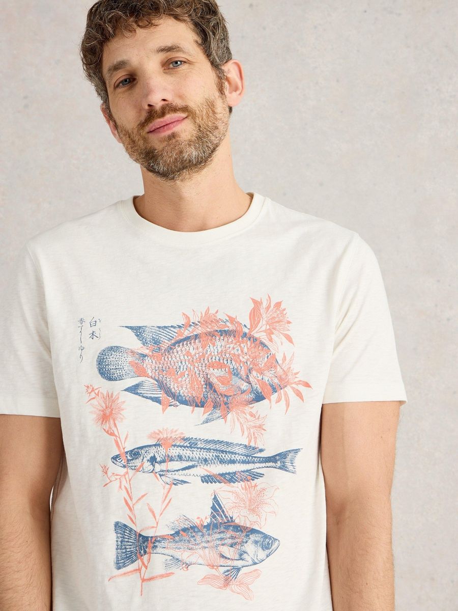 Herren T-Shirt mit Fischgrafik