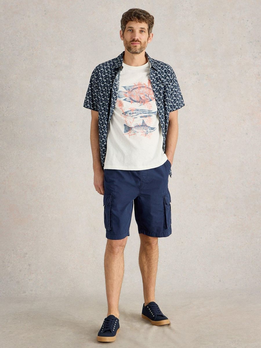 Herren T-Shirt mit Fischgrafik