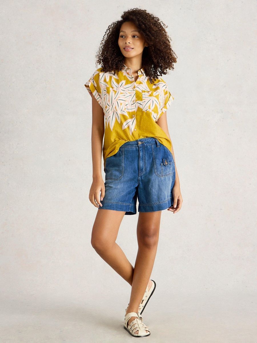 Jeansshorts mit Cargo-Taschen
