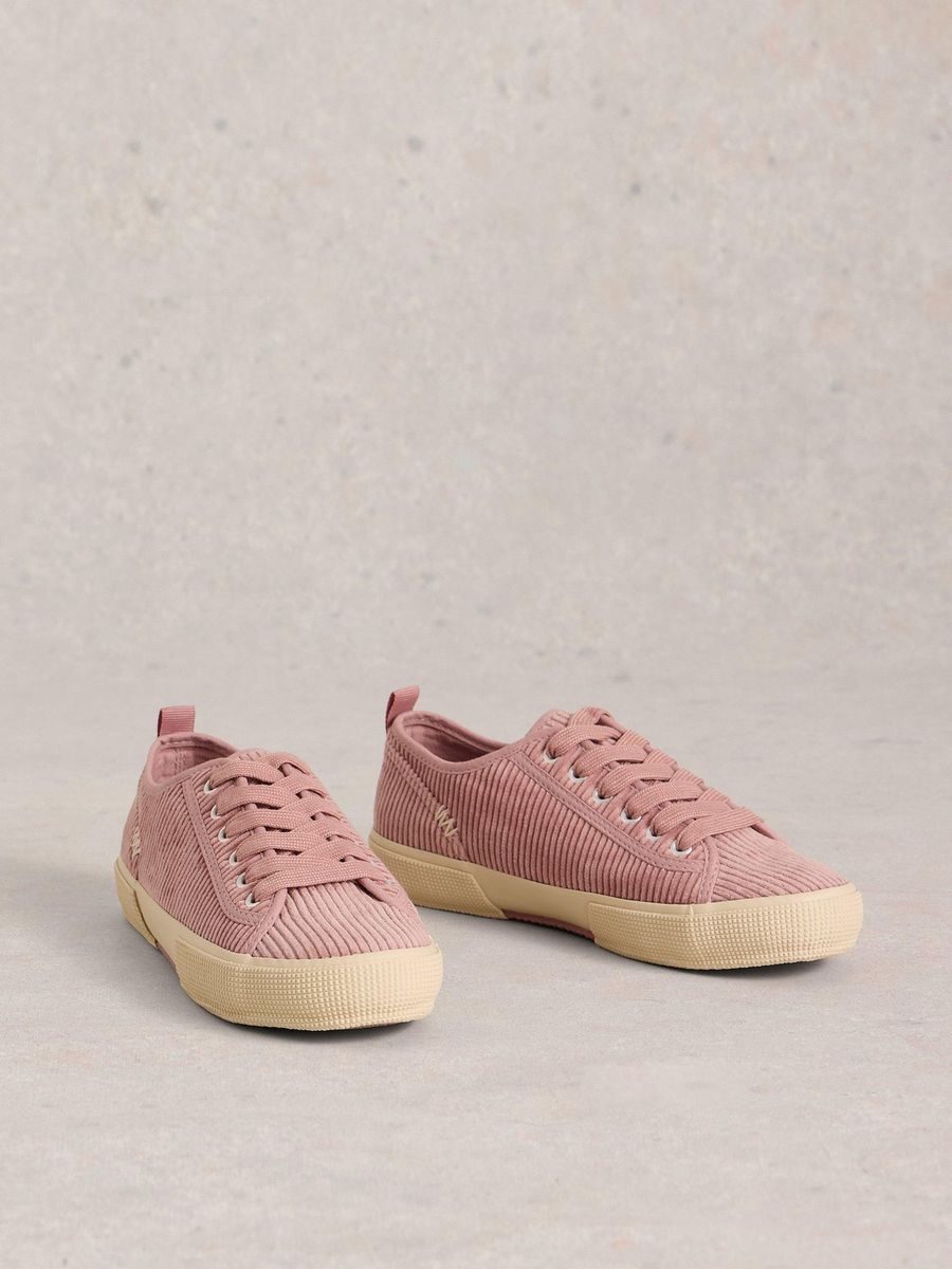 Lässige Kordsamt-Schnürsneakers