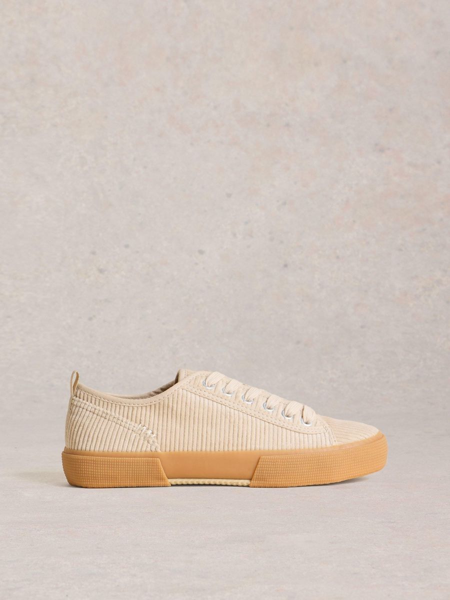 Lässige Kordsamt-Schnürsneakers