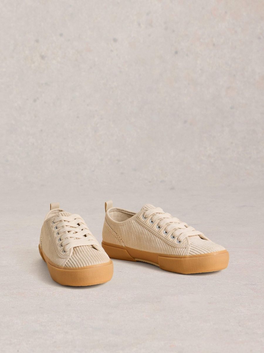 Lässige Kordsamt-Schnürsneakers