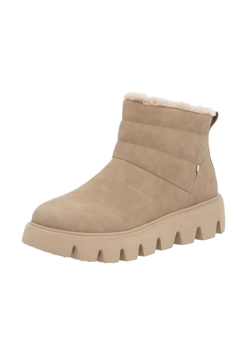 Beige Winterstiefelette für Damen