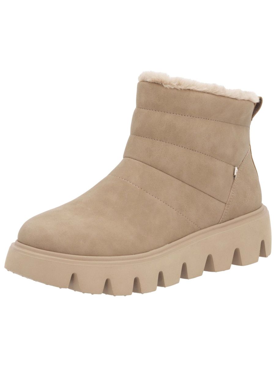 Beige Winterstiefelette für Damen