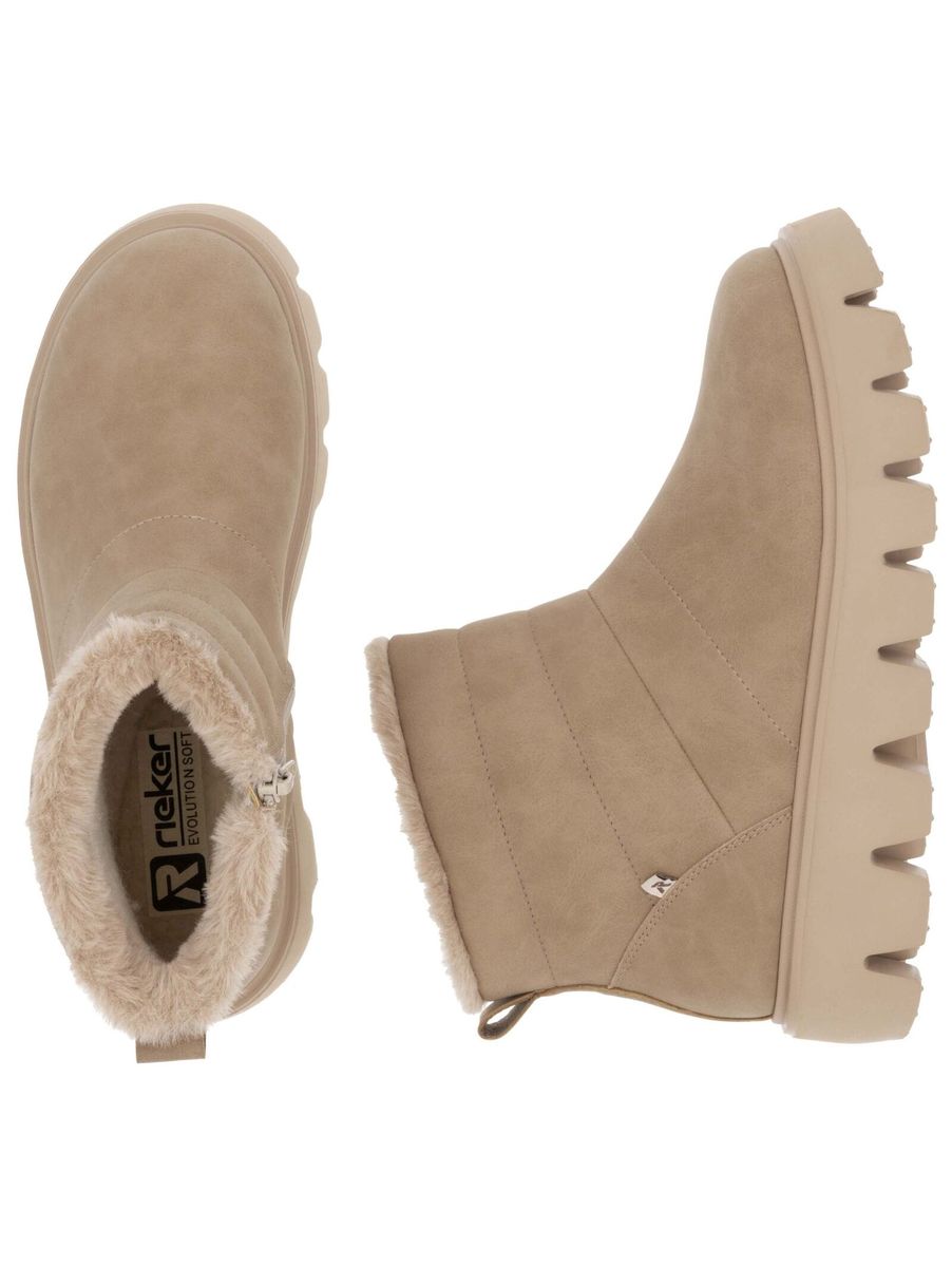 Beige Winterstiefelette für Damen