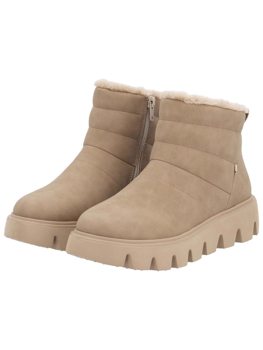 Beige Winterstiefelette für Damen