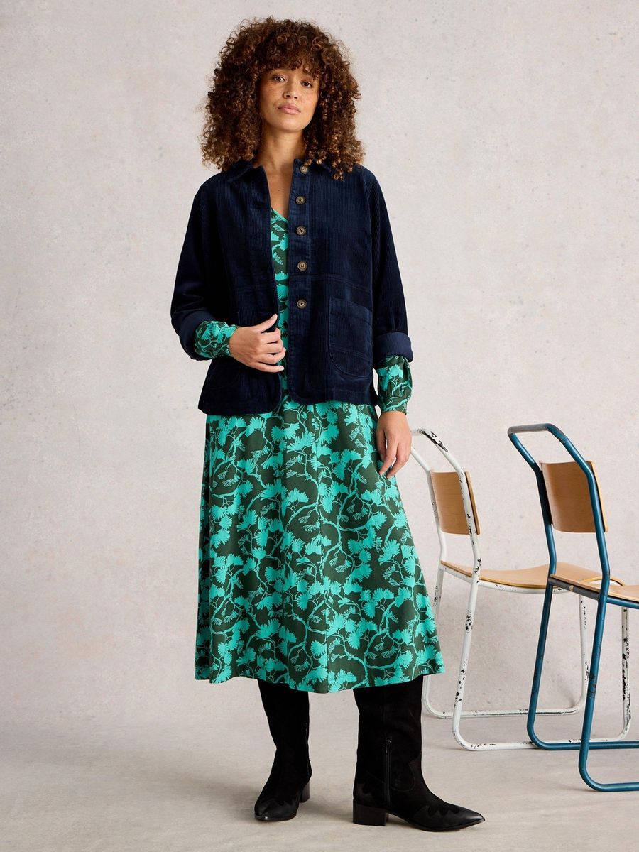 Cordjacke in lässiger Passform