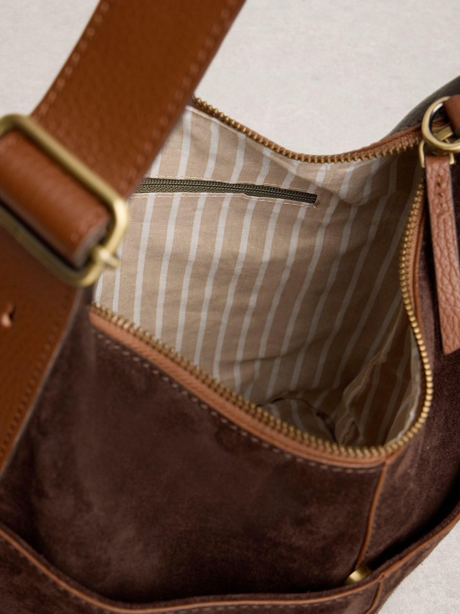 Leder Crossbody Hobo Tasche mit Riemen