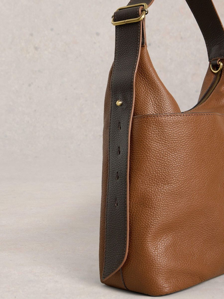 Leder Crossbody Hobo Tasche mit Riemen