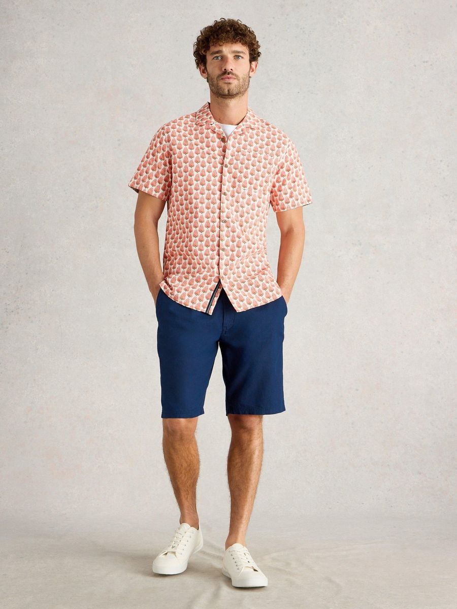 Shorts aus Leinenmischung mit Gummizug