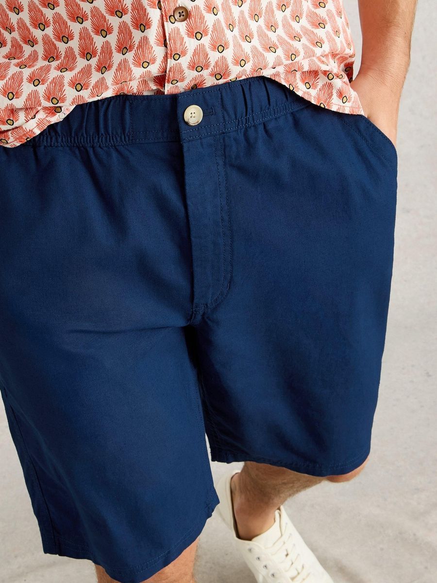 Shorts aus Leinenmischung mit Gummizug