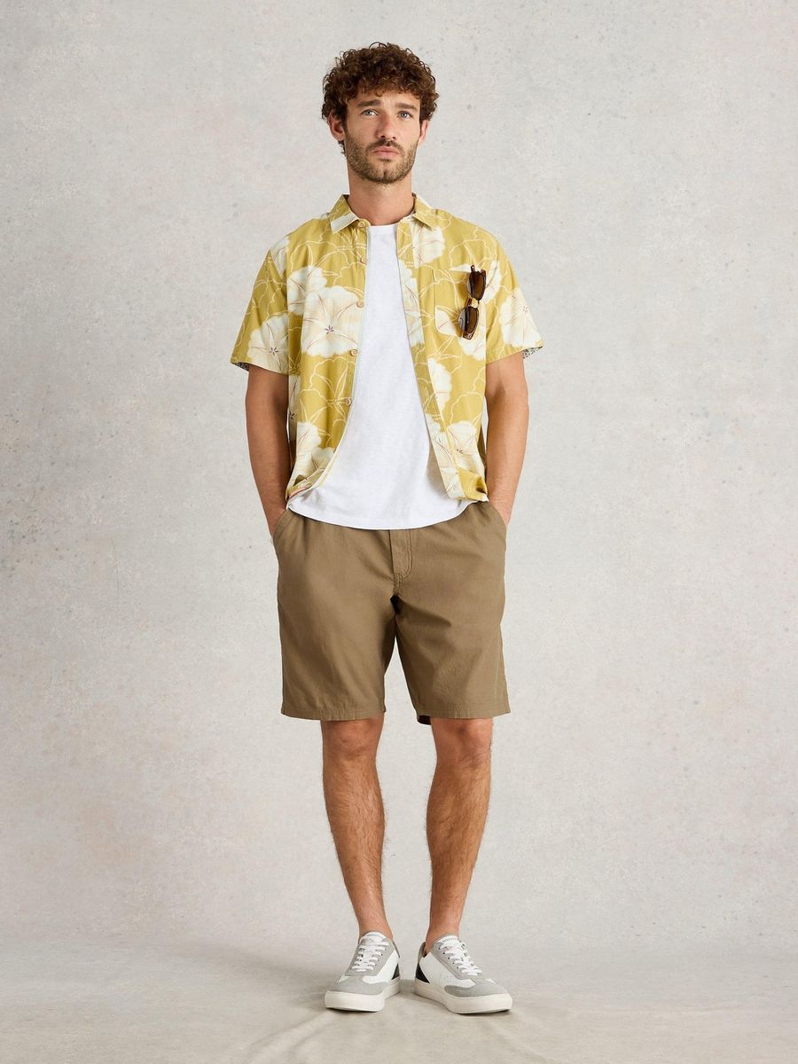 Shorts aus Leinenmischung mit Gummizug