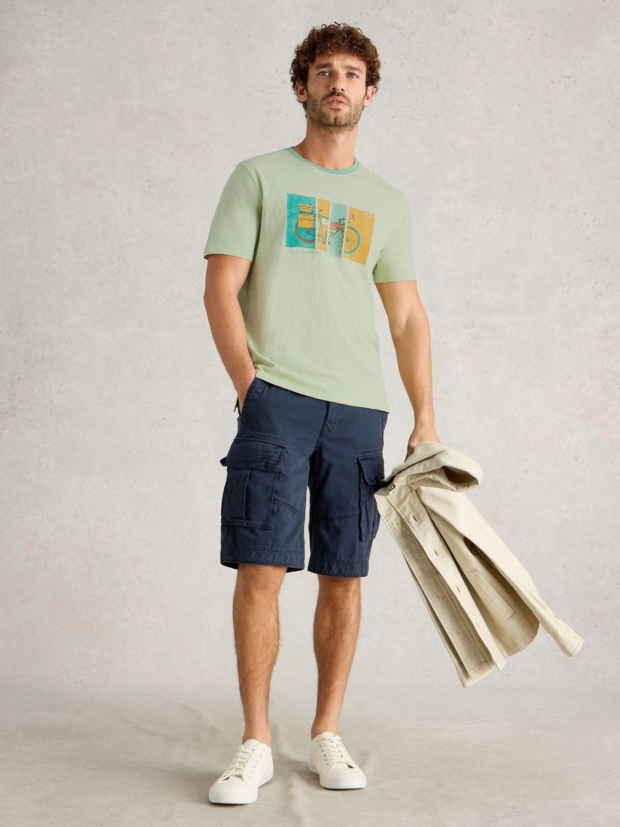 T-Shirt mit Fahrrad-Grafikdruck