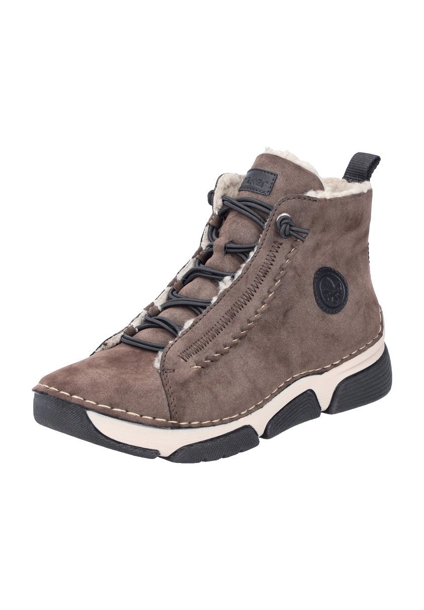 Winterstiefeletten aus Kunstleder mit Schnürung