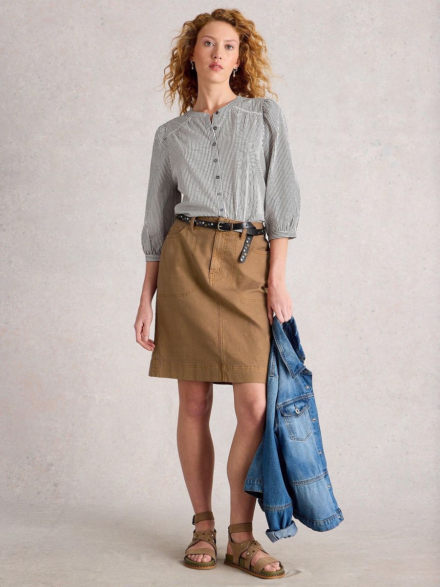 A-Linien Chino-Rock mit Taschen