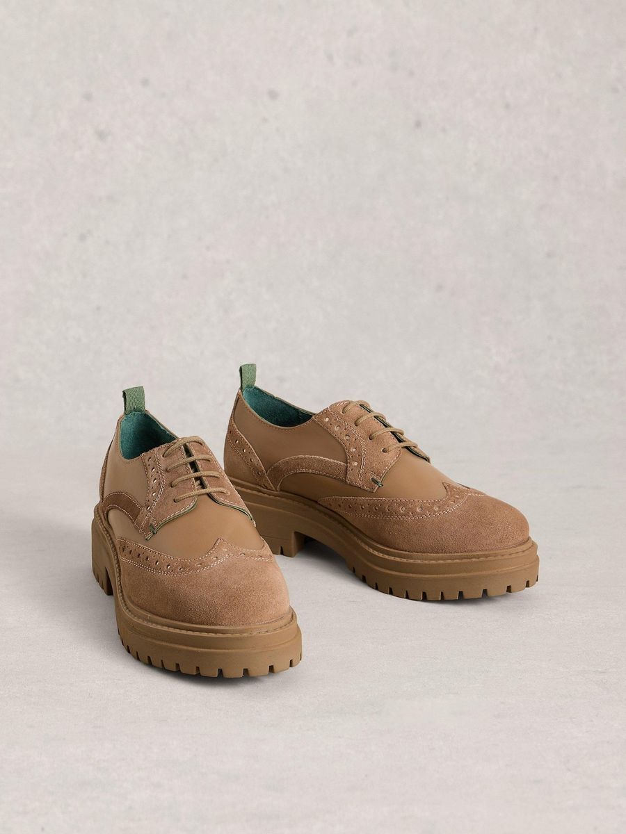 Klassische Oxford Halbschuhe mit Profilsohle