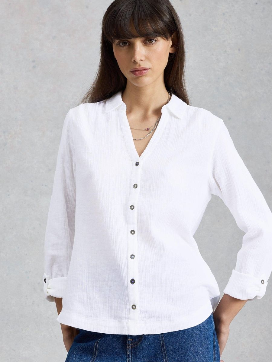 Zweilagige Bluse aus Bio-Baumwolle
