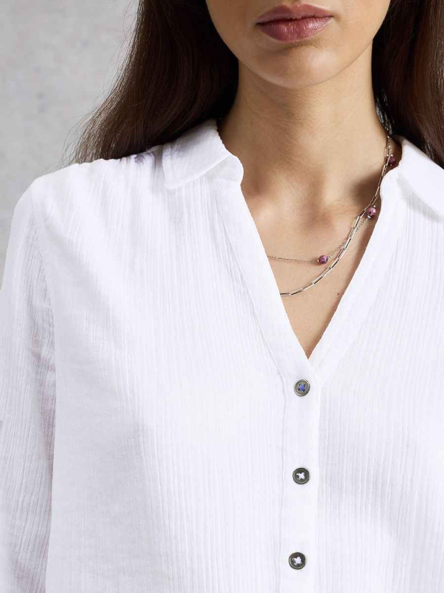 Zweilagige Bluse aus Bio-Baumwolle
