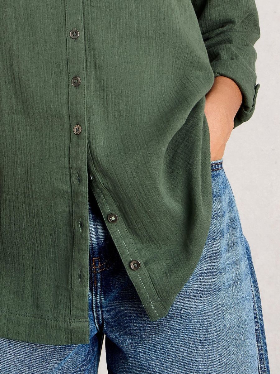 Langärmlige Bluse aus Bio-Baumwolle