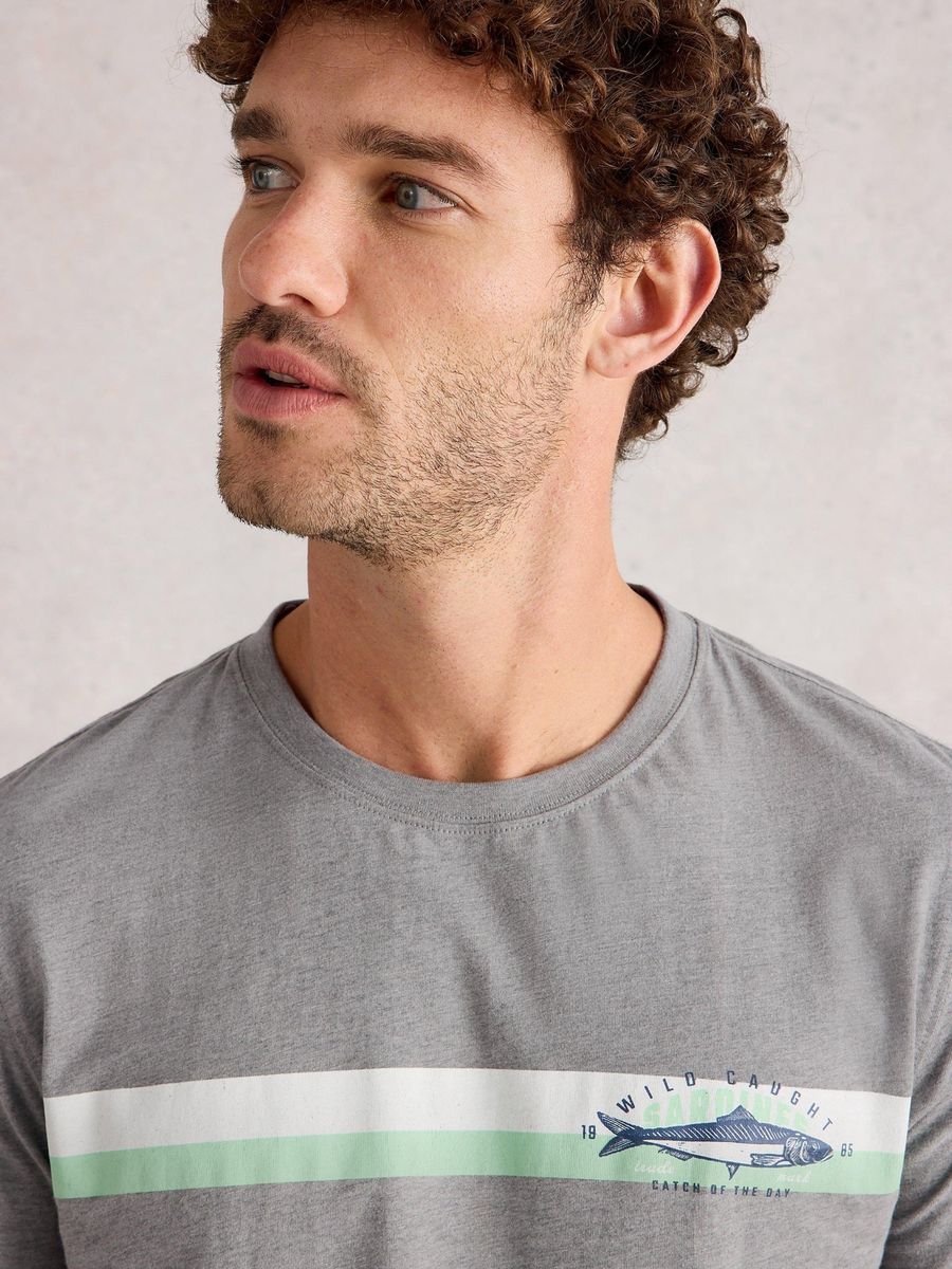 T-Shirt mit Fischmotiv