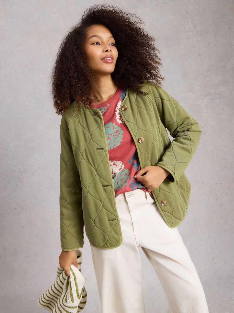 Gestreiftes Langarm-Jersey-Top